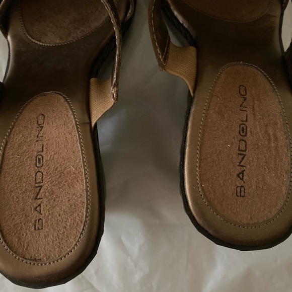 Bandolino Bronze Slip on Wedge Sandals - Picture 6 of 8